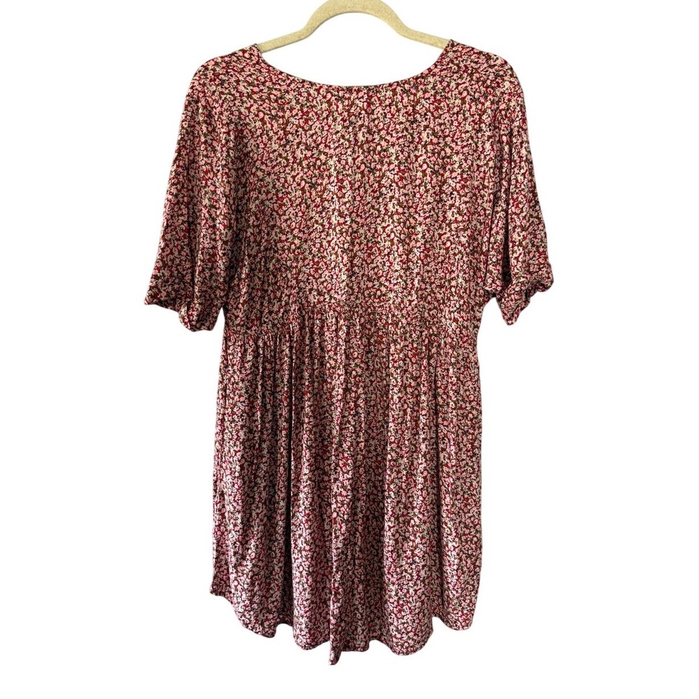 Natural Life Red Stella Mini Floral Babydoll Dress XS/S Cottagecore Garden Party - Picture 3 of 9